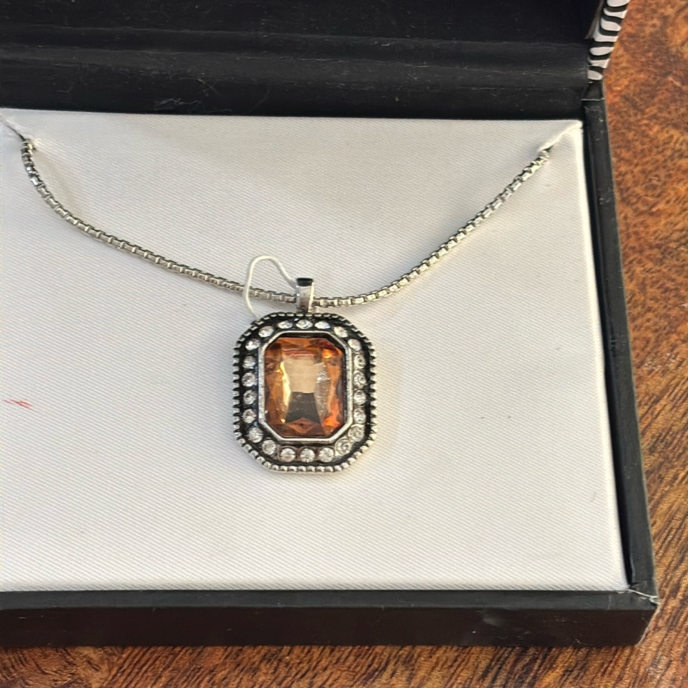 NIB Sparkle Allure Silver Toned Necklace